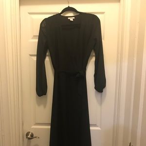 Bar III black wrap maxi dress